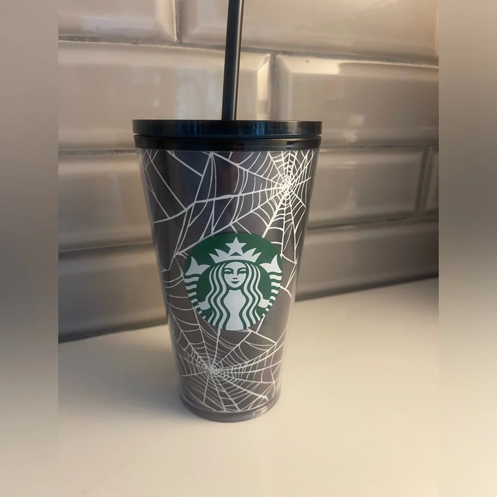 Starbucks spider web Halloween cold brew tumbler